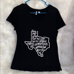 black Texas T-shirt